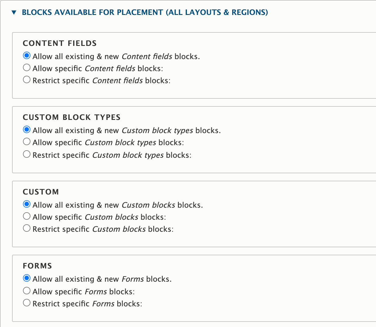 Layout Builder Restrictions 3